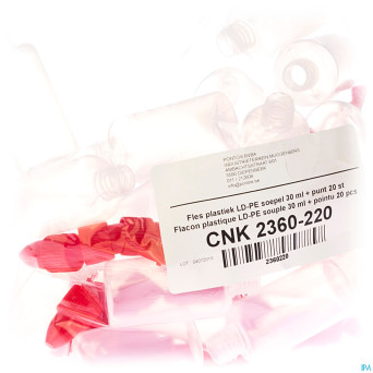 Flacon plast ld-pet pointe    30ml 20 pontos