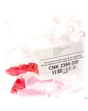 Flacon plast ld-pet pointe    30ml 20 pontos