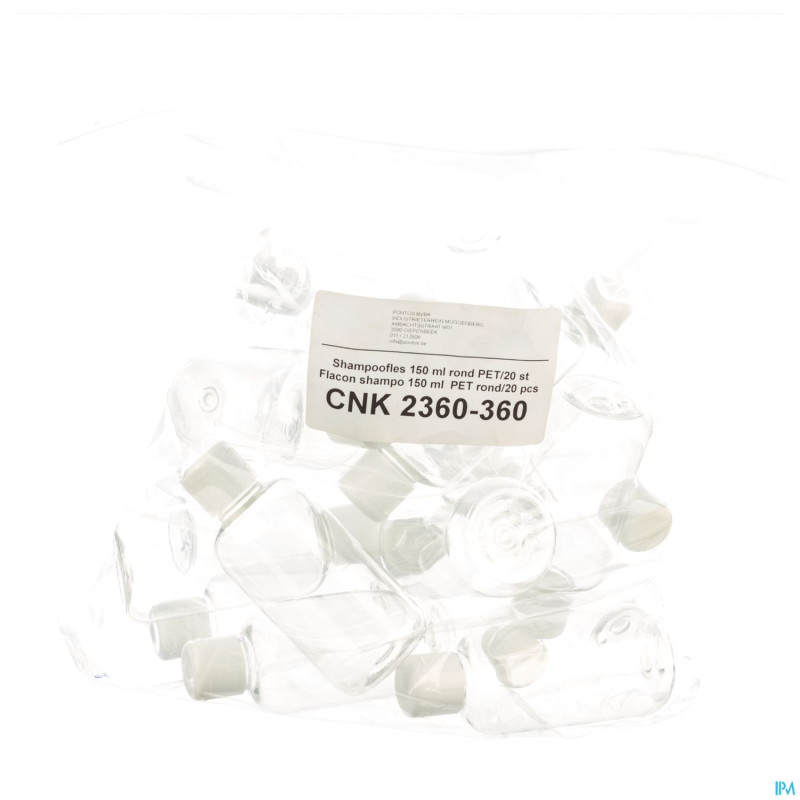 Flacon shampoo pet rond    150ml 20 pontos