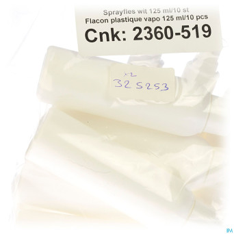 Flacon spray blanc    125ml 10 pontos