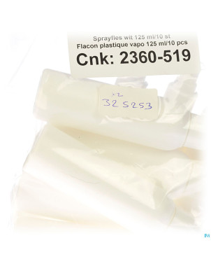 Flacon spray blanc    125ml 10 pontos