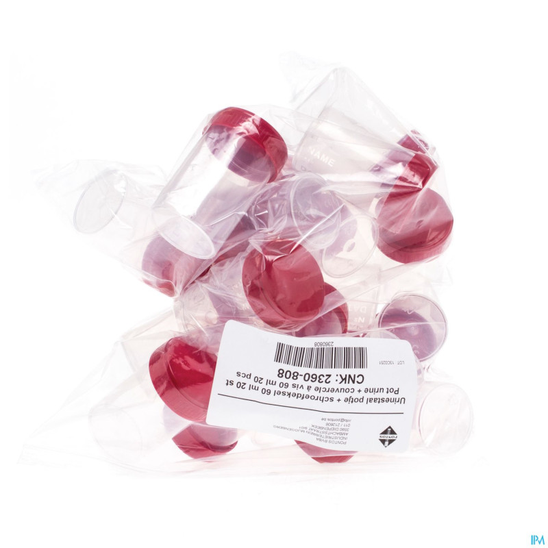 Pot urine n/st    60ml 20 pontos