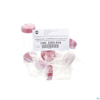 Pot urine ster + couvercle    60ml 10 pontos