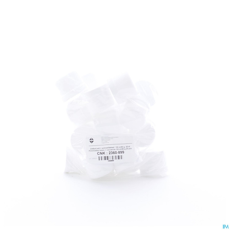 Pommadier blanc + couvercle    100ml 25 pontos