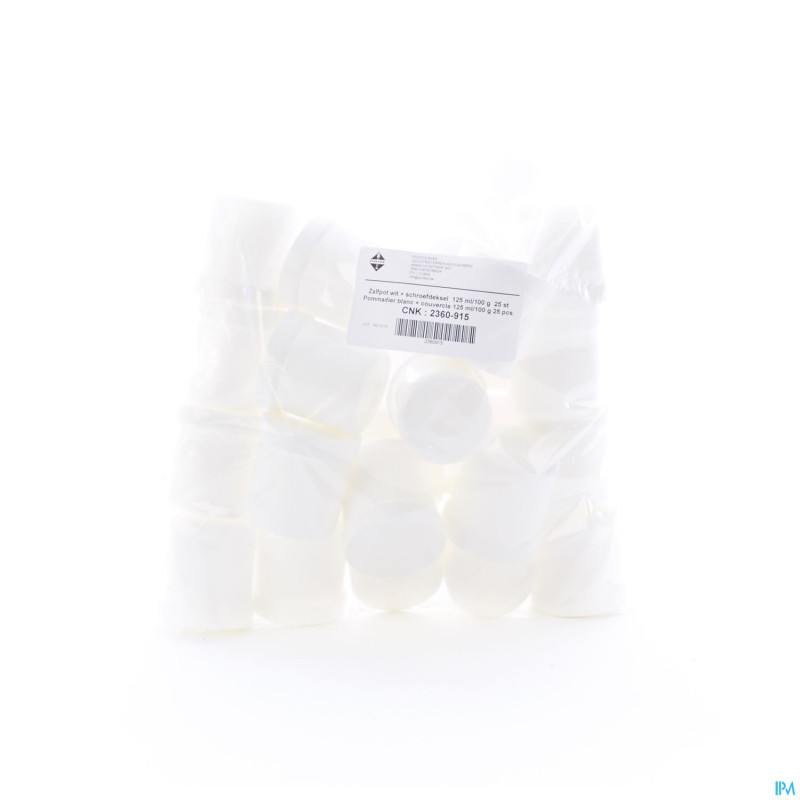 Pommadier blanc + couvercle    125ml 25 pontos