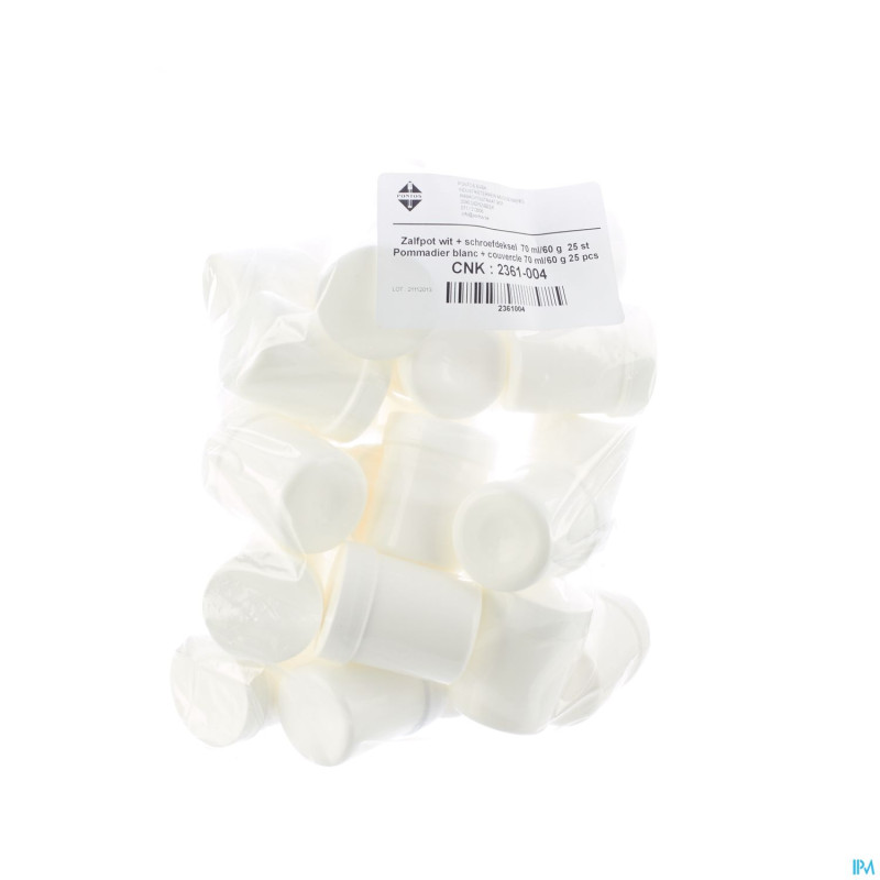 Pommadier blanc + couvercle    70ml 25 pontos