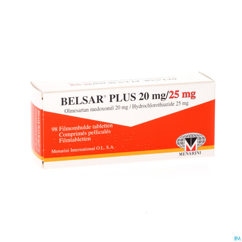 Belsar plus 20 mg/25 mg comp pell 98