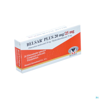 Belsar plus 20 mg/25 mg comp pell 28