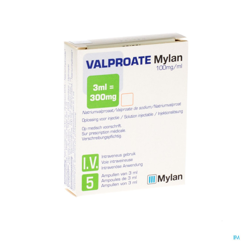 Valproate viatris 100mg/ml sol inj amp 5x3ml