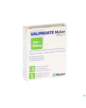 Valproate viatris 100mg/ml sol inj amp 5x3ml