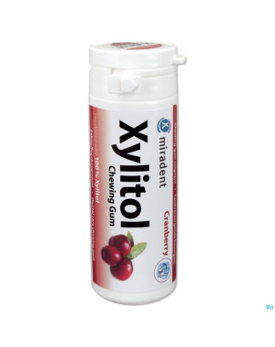 Miradent chewing gum xylitol canneberge s/sucre 30