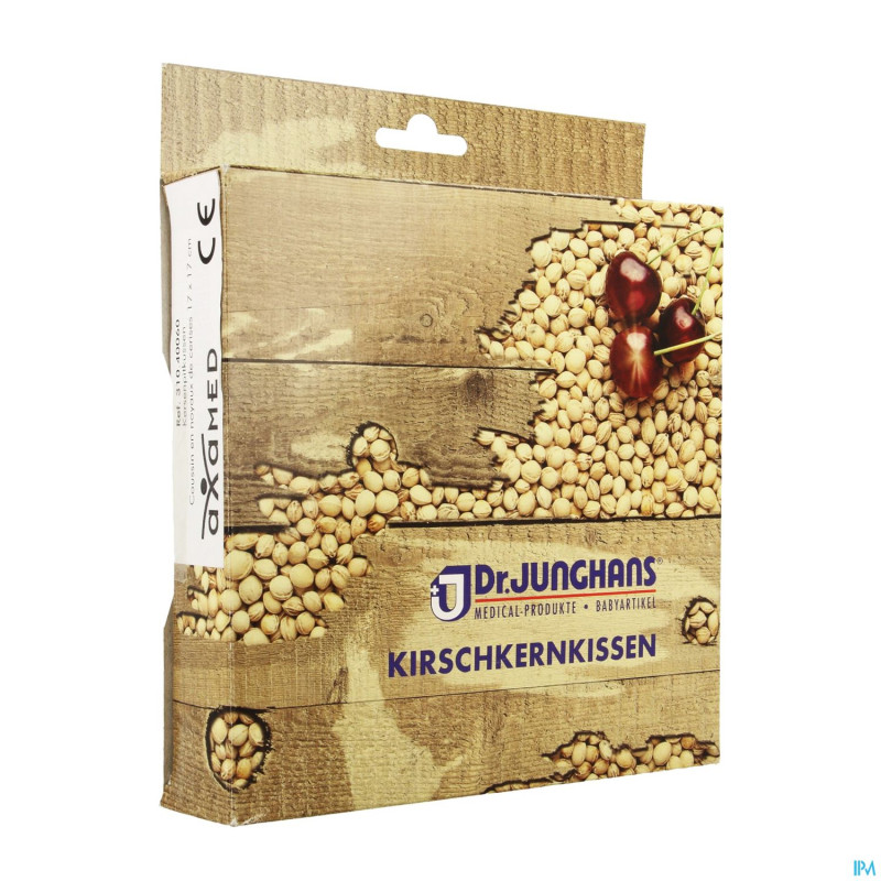 Coussin noyaux cerises axamed 17x17cm