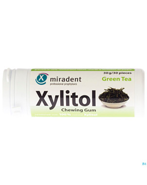 Miradent chewing gum xylitol the vert s/sucre 30