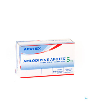 Amlodipine apotex 5 mg tabl  98