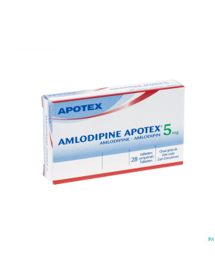 Amlodipine apotex 5 mg tabl  28