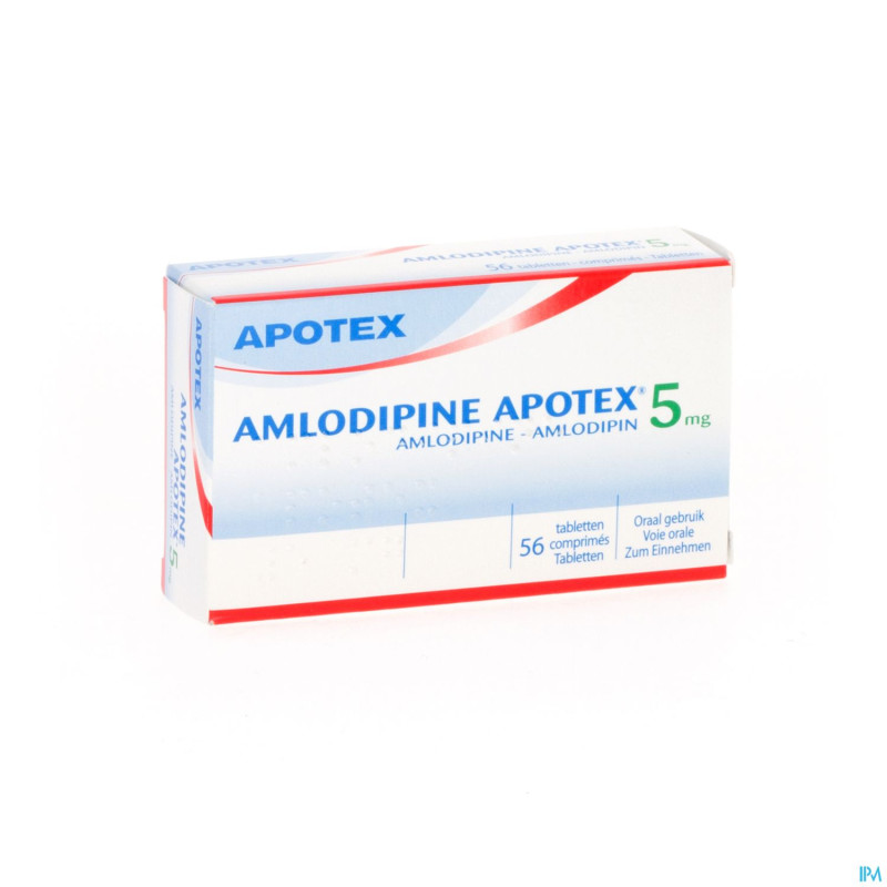 Amlodipine apotex 5 mg tabl  56