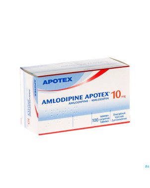 Amlodipine apotex 10 mg tabl 100