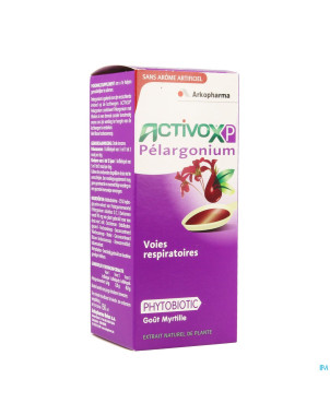 Activox sirop pelargonium myrtille 150ml