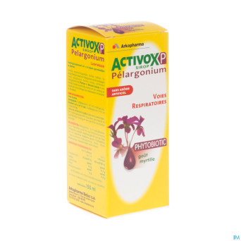 Activox sirop pelargonium myrtille 150ml