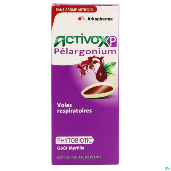Activox sirop pelargonium myrtille 150ml