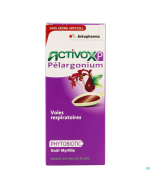 Activox sirop pelargonium myrtille 150ml