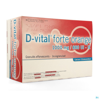 D-vital forte orange 1000mg/880ui sach 90
