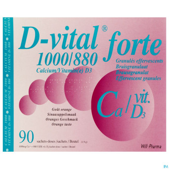 D-vital forte orange 1000mg/880ui sach 90