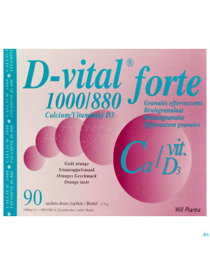 D-vital forte orange 1000mg/880ui sach 90