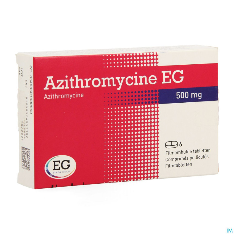 Azithromycine 500 mg eg comp pell  6x500 mg