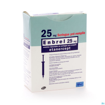 Enbrel 25mg sol inj seringue preremplie  4 x 0,5ml