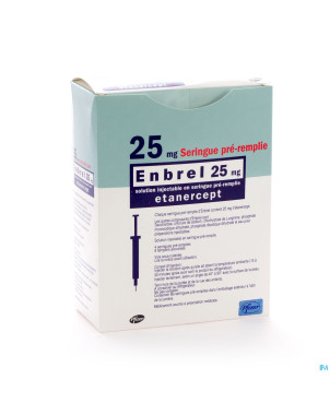 Enbrel 25mg sol inj seringue preremplie  4 x 0,5ml