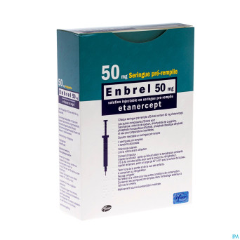 Enbrel 50mg sol inj seringue preremplie 4 x 1ml