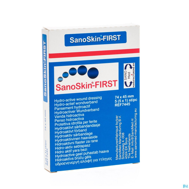 Sanoskin first pansement gel oval n/st 5