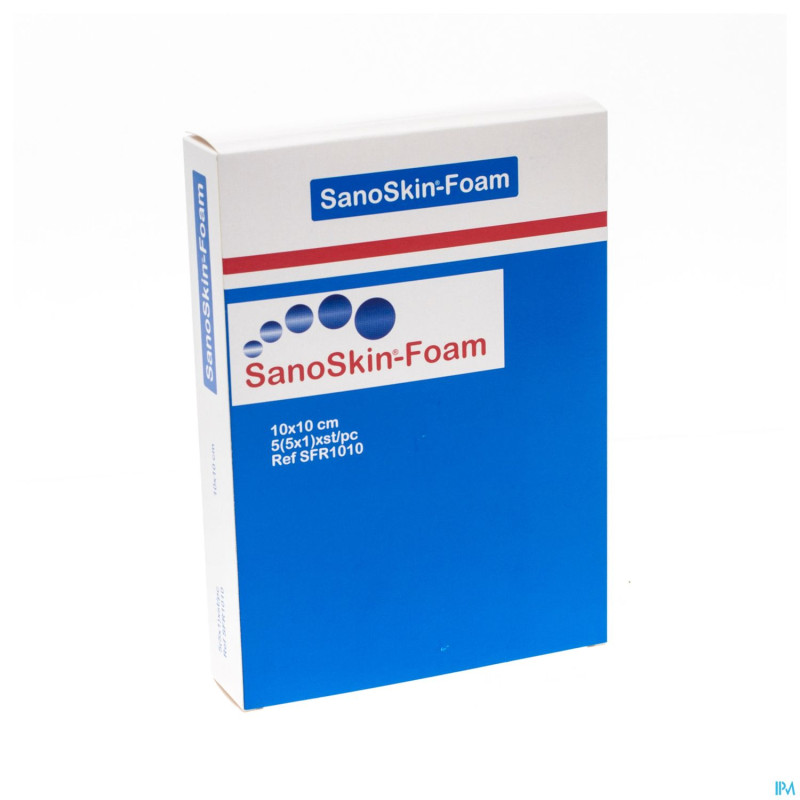 Sanoskin foam pans mousse steril 10x10cm 5