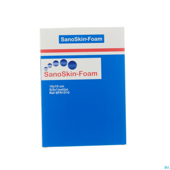 Sanoskin foam pans mousse steril 10x10cm 5