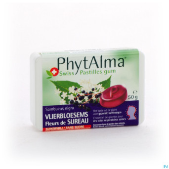 Phytalma swiss pastilles gomme fleurs sureau 50g