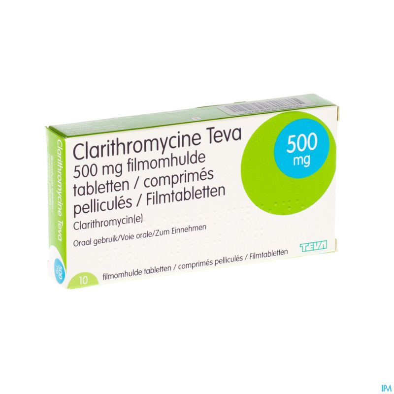 Clarithromycine teva tabl  10 x 500 mg