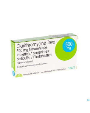 Clarithromycine teva tabl  10 x 500 mg