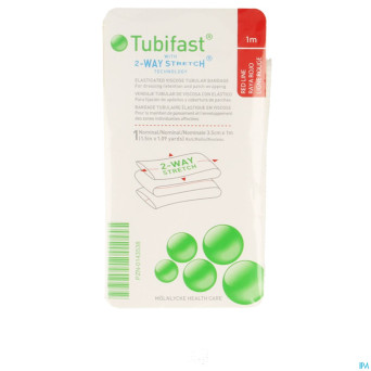 Tubifast rouge   3,50cmx 1m 1 2480