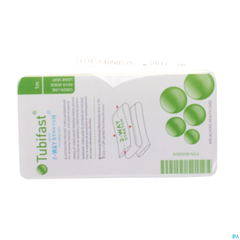 Tubifast vert    5,00cmx 1m 1 2481