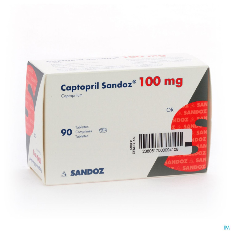 Captopril sandoz 100mg tabl 90 x 100 mg