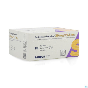 Co lisinopril sandoz 20 mg/12,5 mg sandoz comp 98