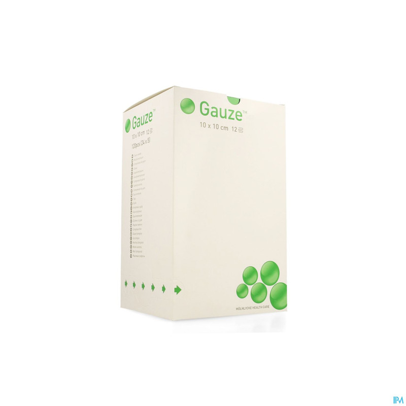 Compresse gaze molnl ster 12c 10,0x10,0cm 24x5