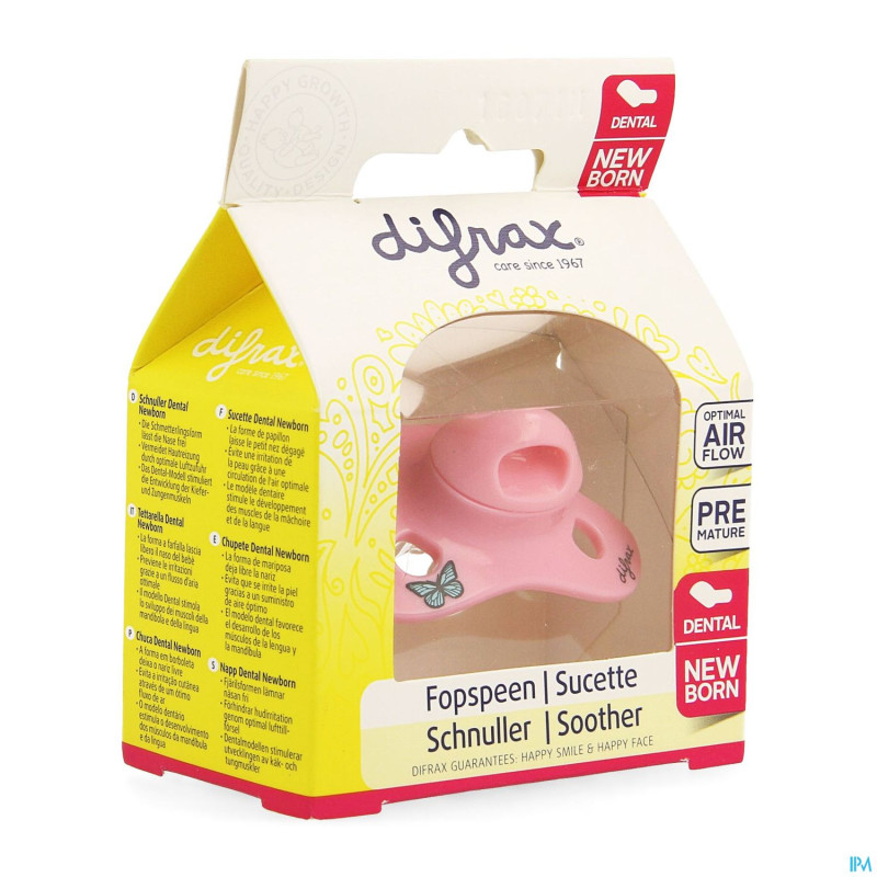 Difrax sucette newborn dental sil    -2/2m 1 796