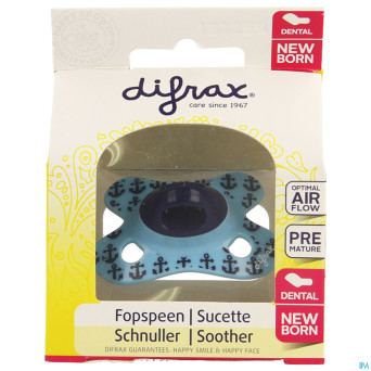 Difrax sucette newborn dental sil    -2/2m 1 796