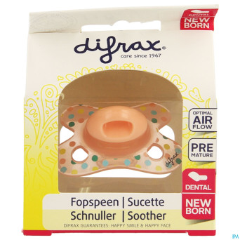 Difrax sucette newborn dental sil    -2/2m 1 796