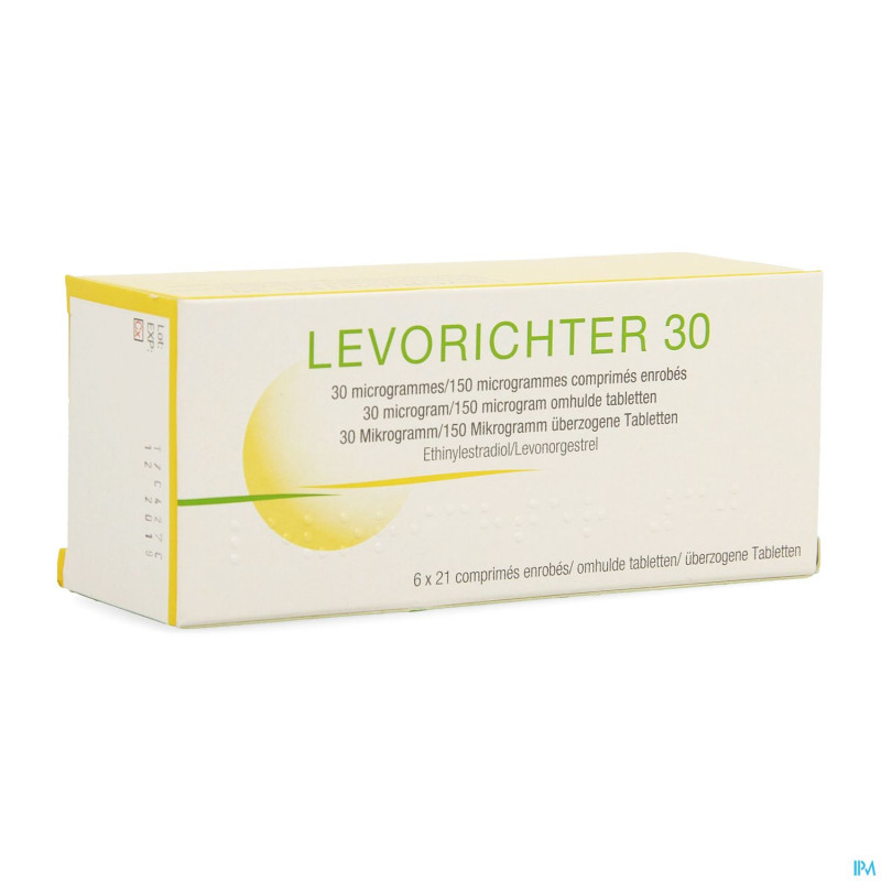 Levorichter 30 comp enrobes  6 x 21