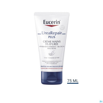 Eucerin urearepair plus creme mains 5% uree 75ml