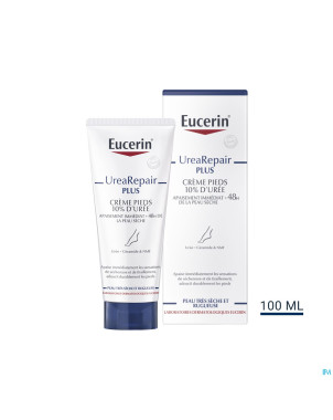 Eucerin urearepair plus creme pieds 10% uree 100ml