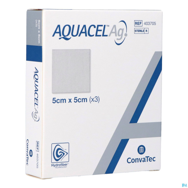 Aquacel ag pans hydrofiber ster   5x 5cm  3 403705